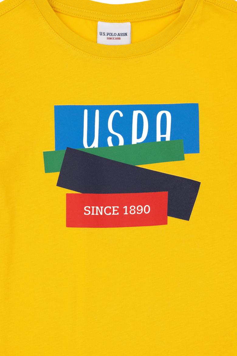 Erkek Çocuk Safran Bisiklet Yaka Tişört - 50284895061