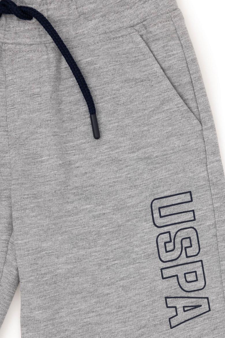 Erkek Çocuk Gri Melanj Örme Şort - 50284828022