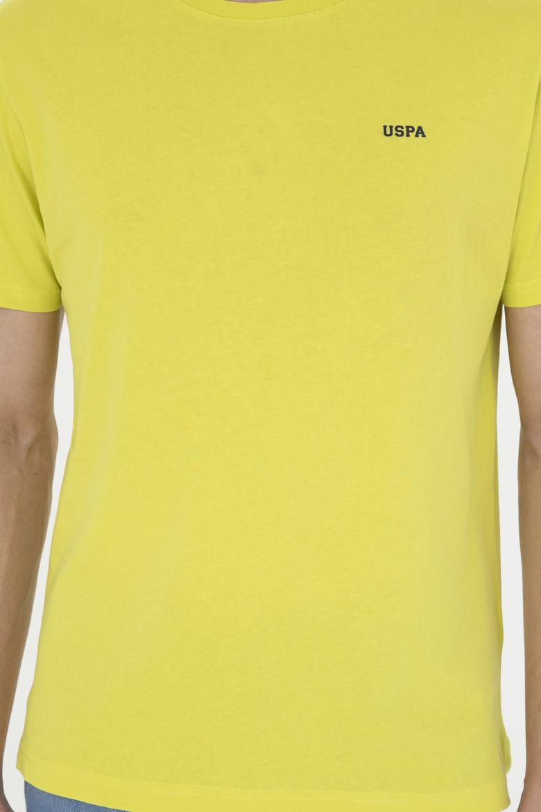 Erkek Regular Fit Bisiklet Yaka Fıstık Yeşili Basic Tişört - 50284640107