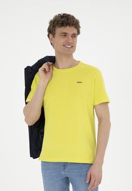 Erkek Regular Fit Bisiklet Yaka Fıstık Yeşili Basic Tişört - 50284640107