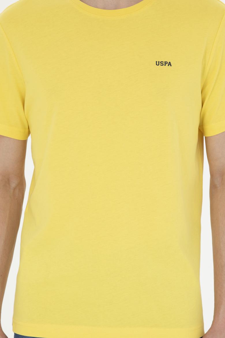 Erkek Sarı Basic Tişört - 50284640119