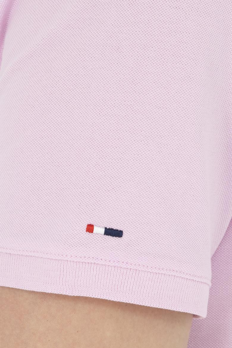 Erkek Regular Fit Polo Yaka Pembe Basic Tişört - 50284641149