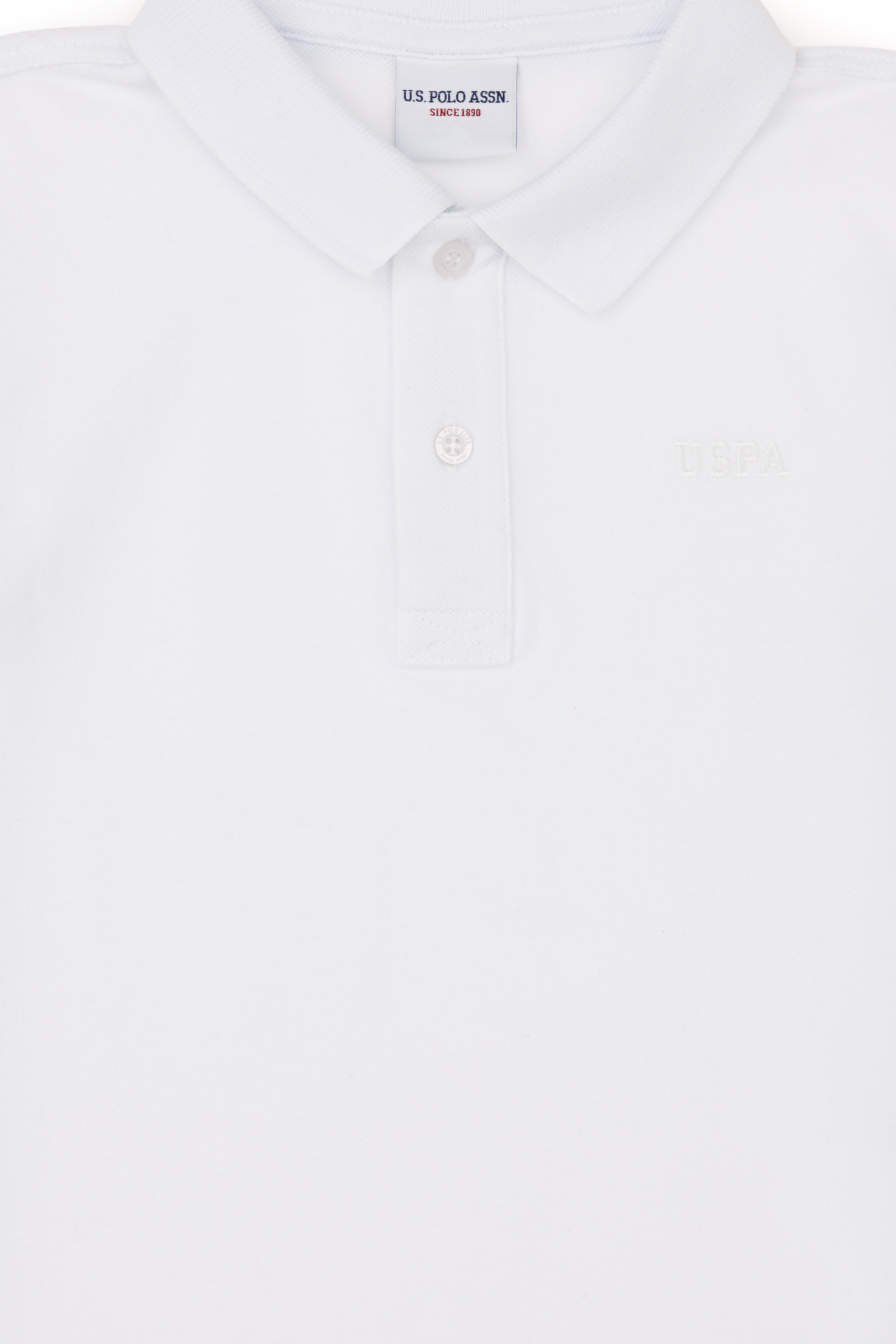 Erkek Çocuk Beyaz Basic Polo Yaka Tişört - Image 7