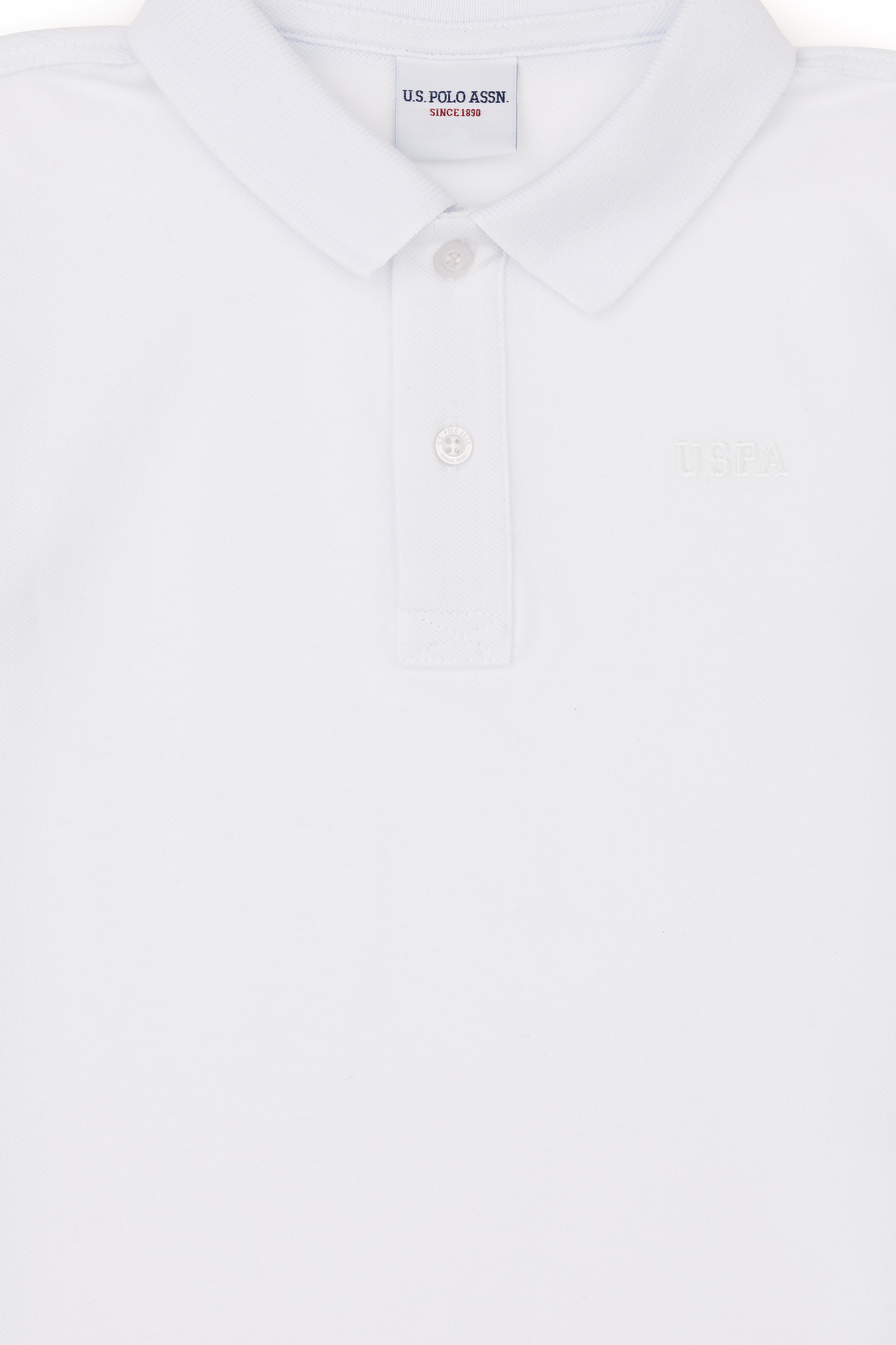 Erkek Çocuk Beyaz Basic Polo Yaka Tişört