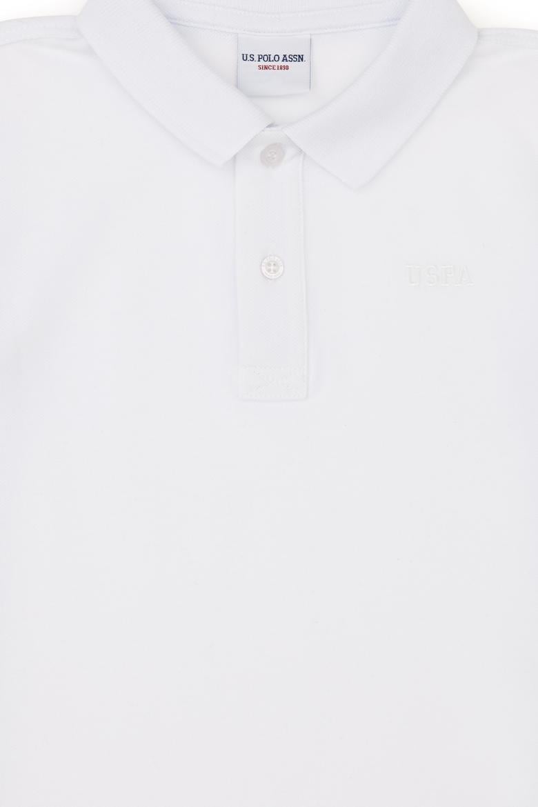 Erkek Çocuk Beyaz Basic Polo Yaka Tişört - 50292129006