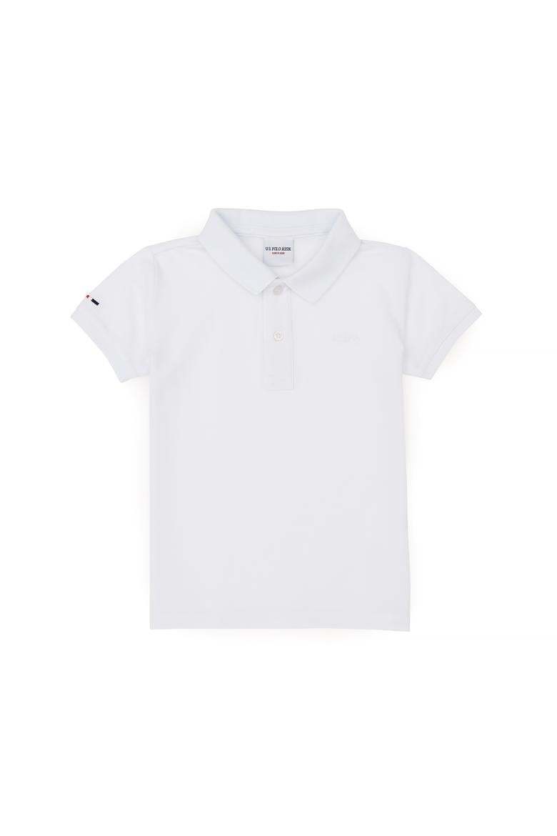Erkek Çocuk Beyaz Basic Polo Yaka Tişört - 50292129006