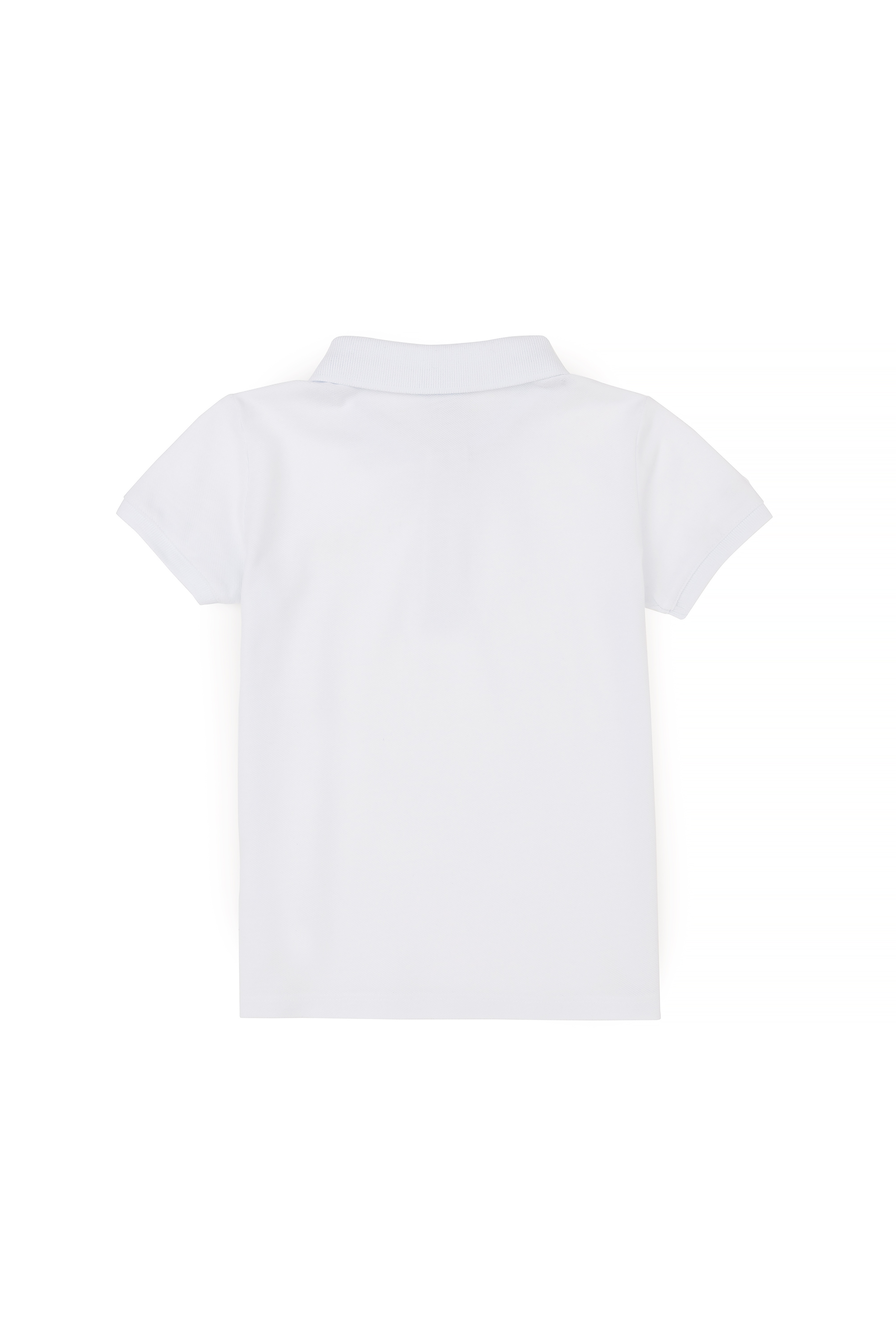 Erkek Çocuk Beyaz Basic Polo Yaka Tişört - Image 6