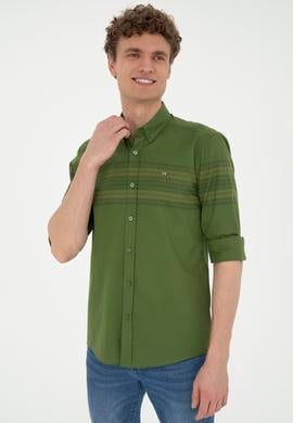 Erkek Yeşil Uzun Kollu Gömlek - 50272945019