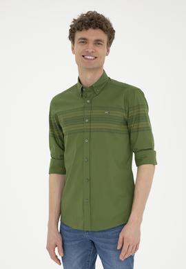 Erkek Yeşil Uzun Kollu Gömlek - 50272945019