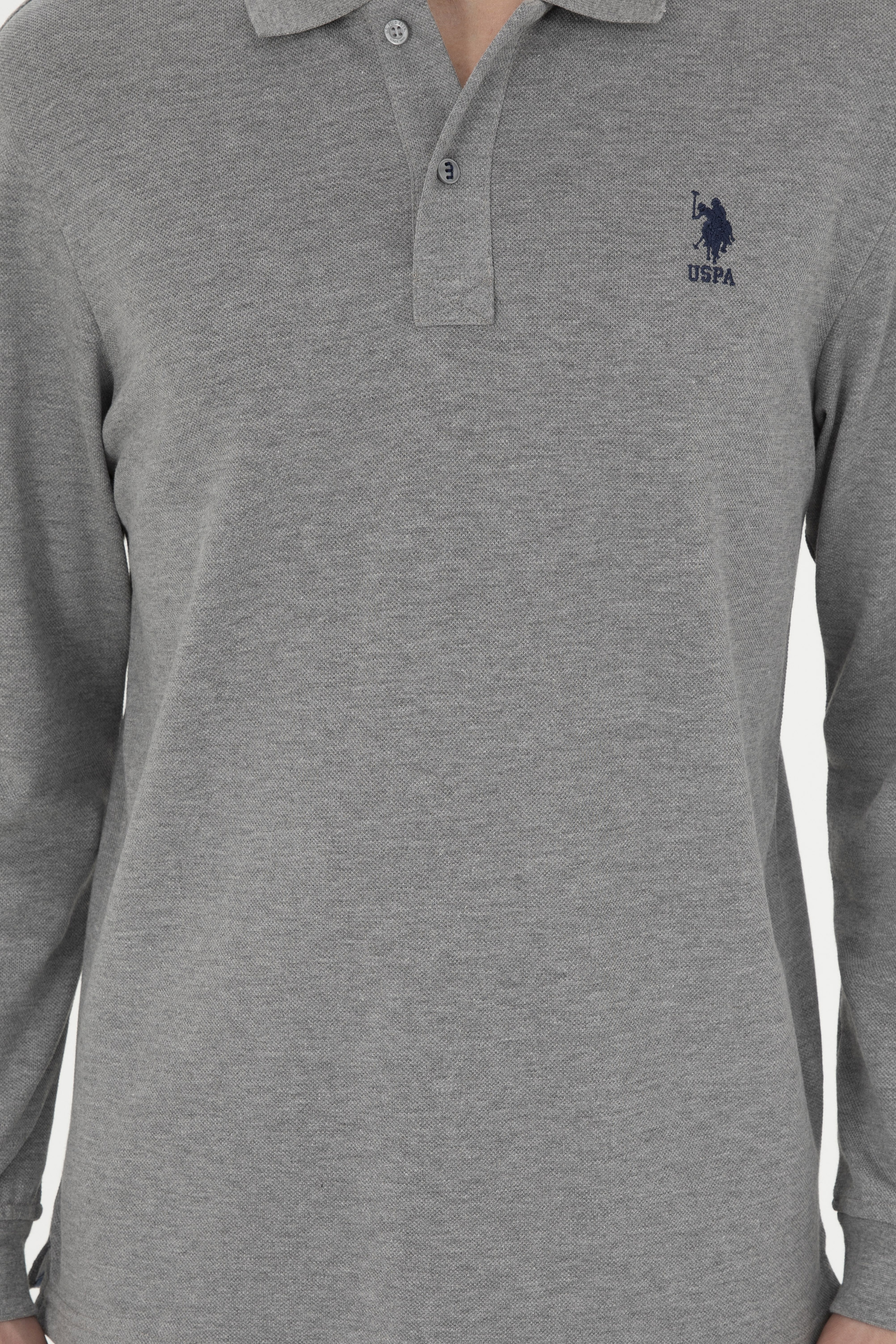 Erkek Gri Melanj Basic Sweatshirt - Image 6