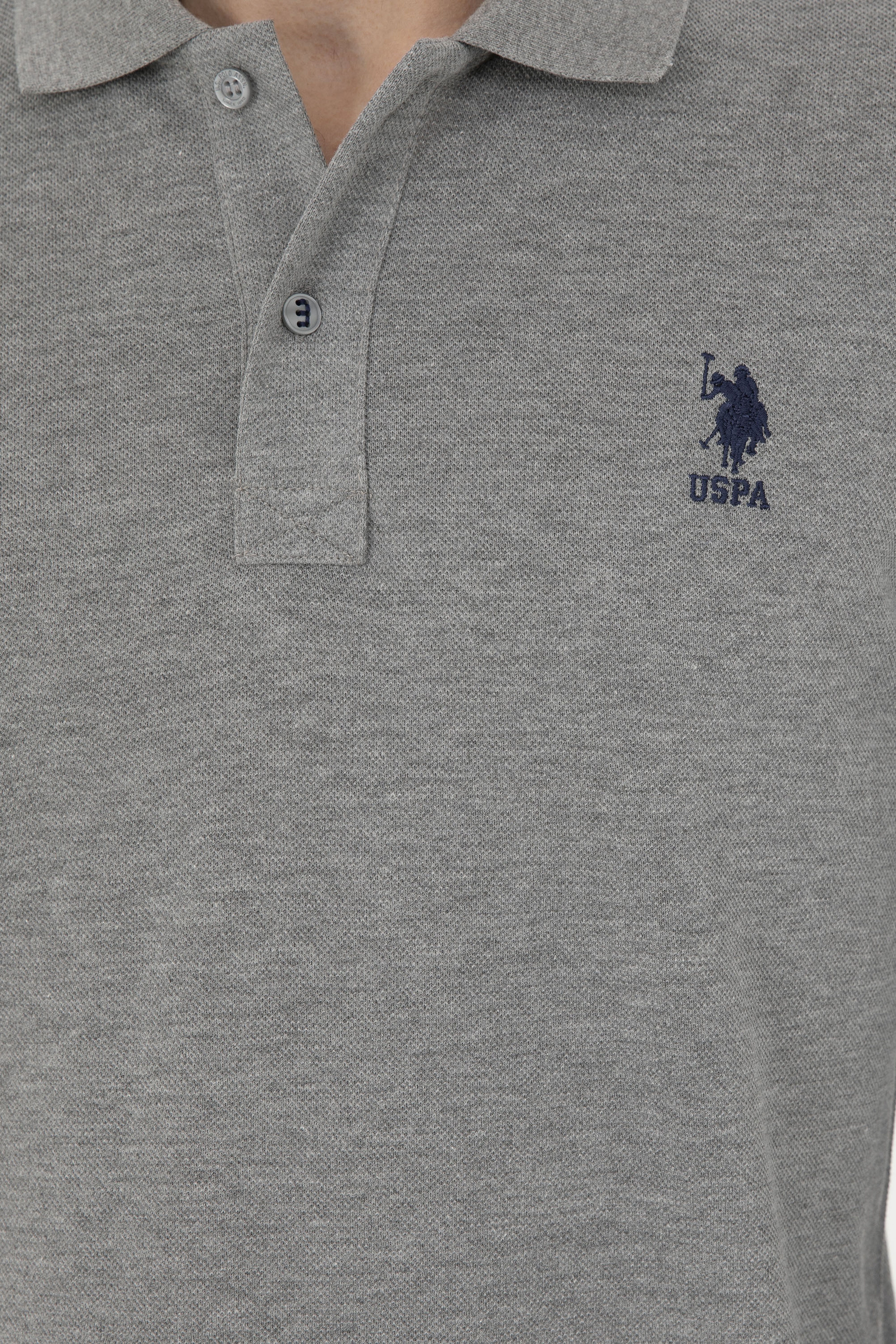Erkek Gri Melanj Basic Sweatshirt - Image 7