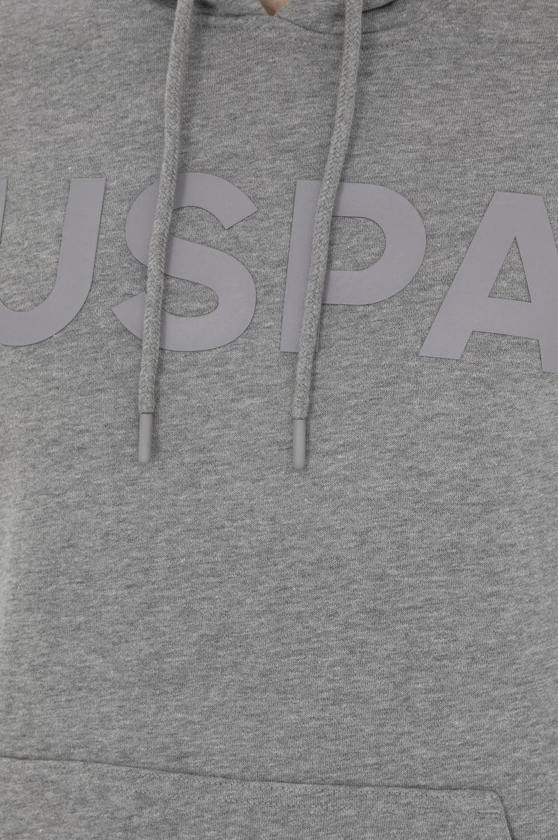 Erkek Gri Melanj Basic Sweatshirt