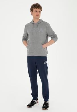 Erkek Gri Melanj Basic Sweatshirt - 50269396066