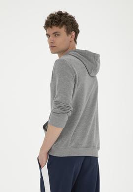 Erkek Gri Melanj Basic Sweatshirt - 50269396066