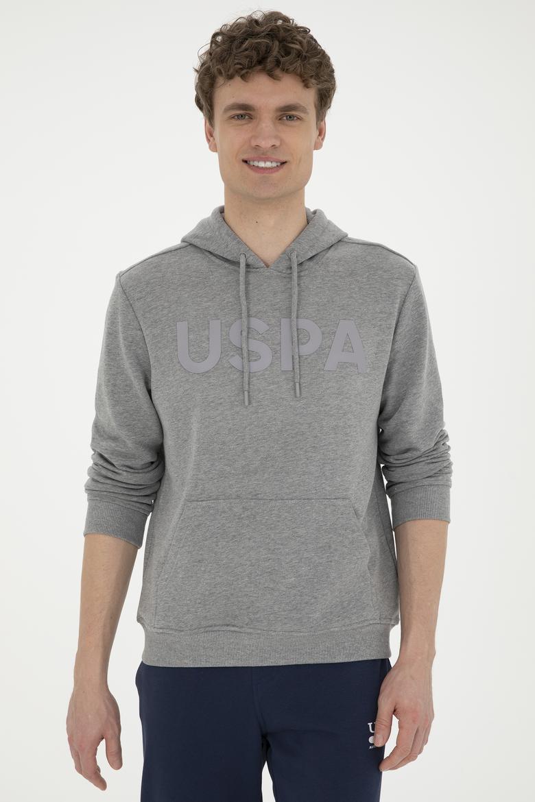 Erkek Gri Melanj Basic Sweatshirt - 50269396066