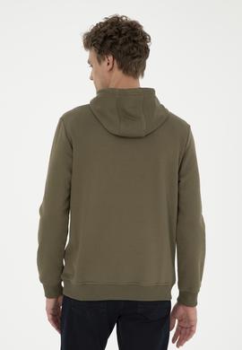 Erkek Haki Basic Sweatshirt - 50269396114