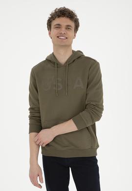 Erkek Haki Basic Sweatshirt - 50269396114