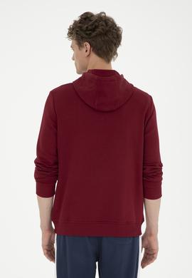 Erkek Bordo Basic Sweatshirt - 50269396071