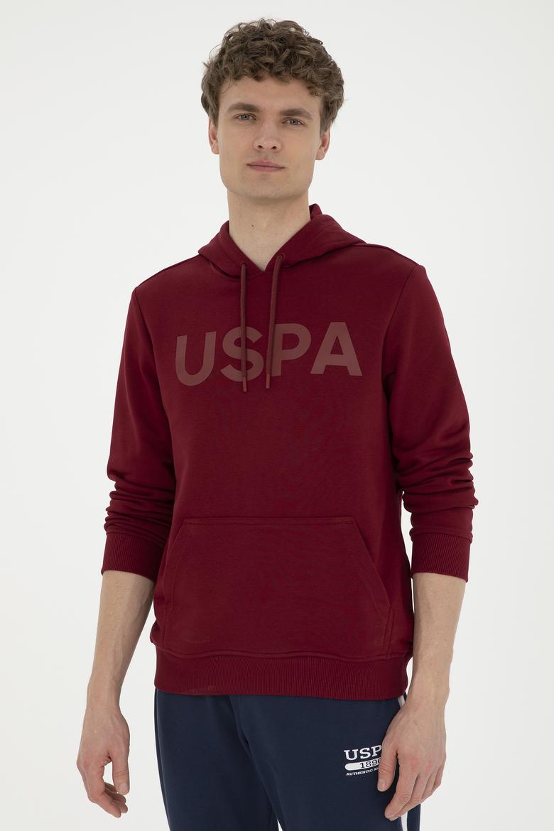Erkek Bordo Basic Sweatshirt - 50269396071