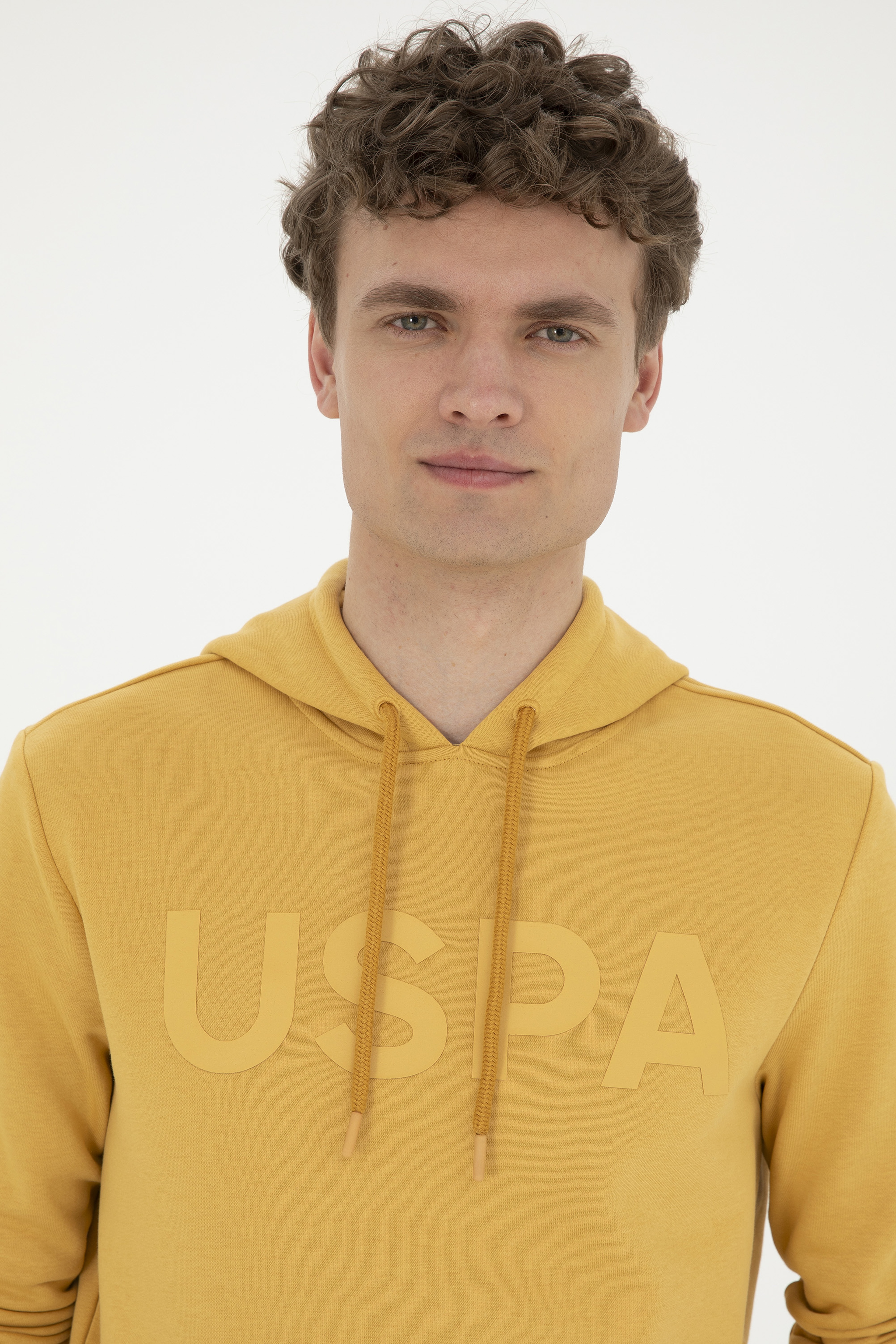 Erkek Hardal Basic Sweatshirt - Image 2