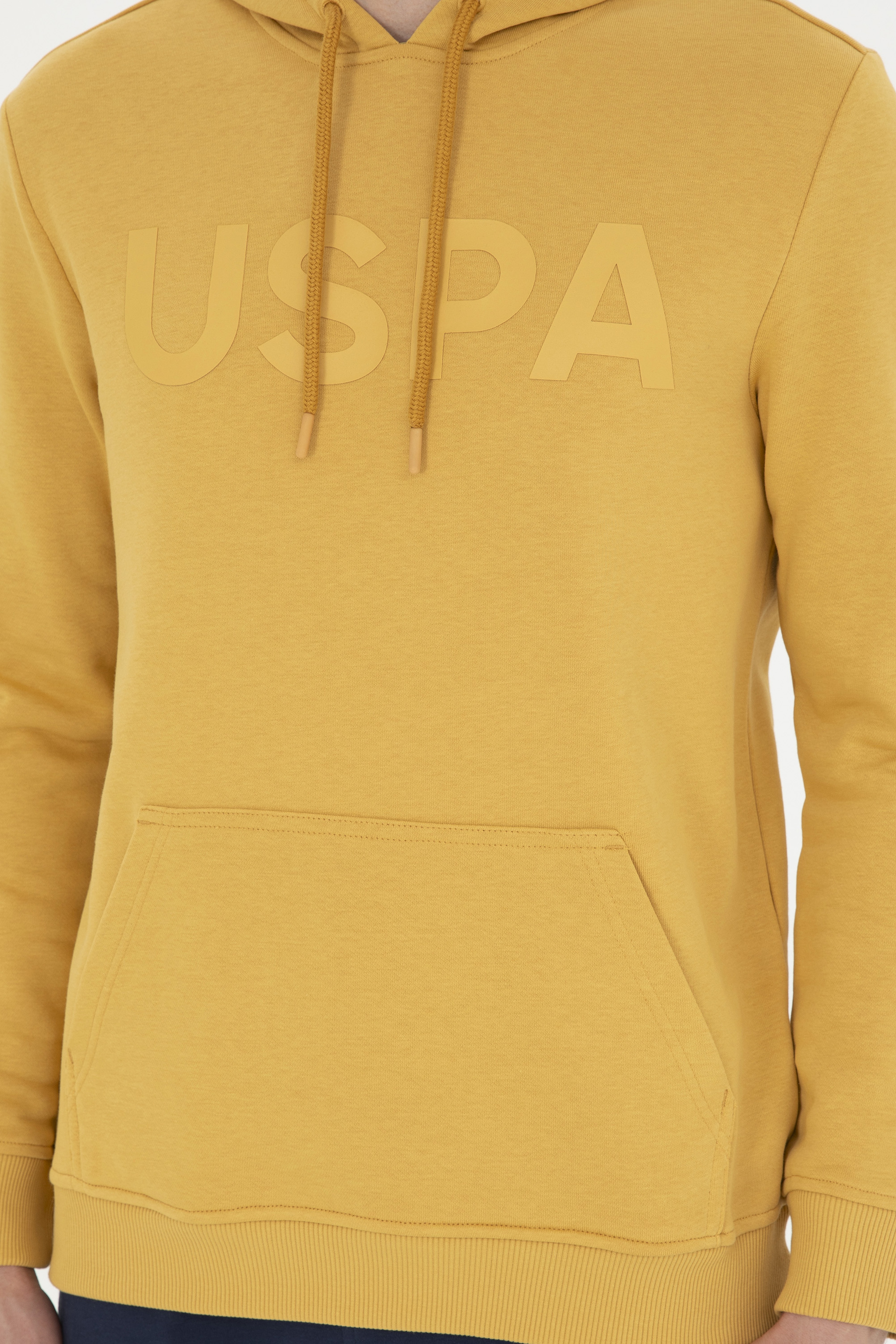 Erkek Hardal Basic Sweatshirt