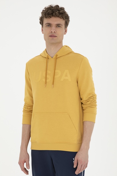 Erkek Hardal Basic Sweatshirt