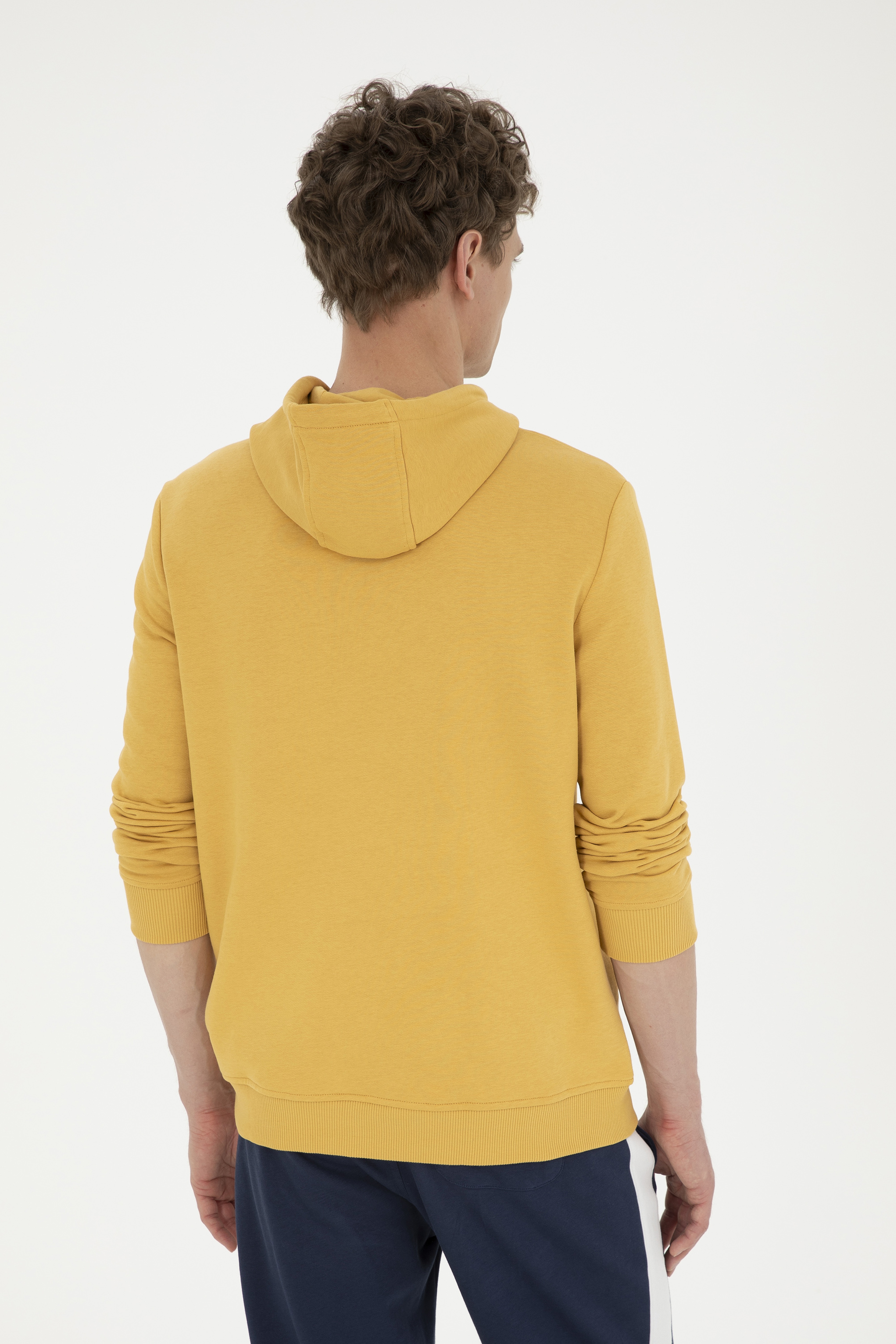 Erkek Hardal Basic Sweatshirt