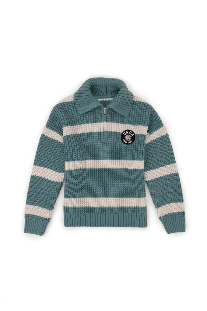 Kız Çocuk Mint Kazak