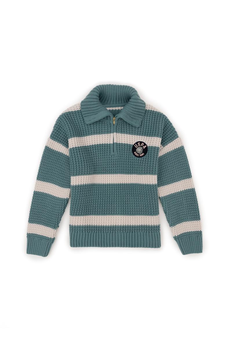 Kız Çocuk Mint Kazak