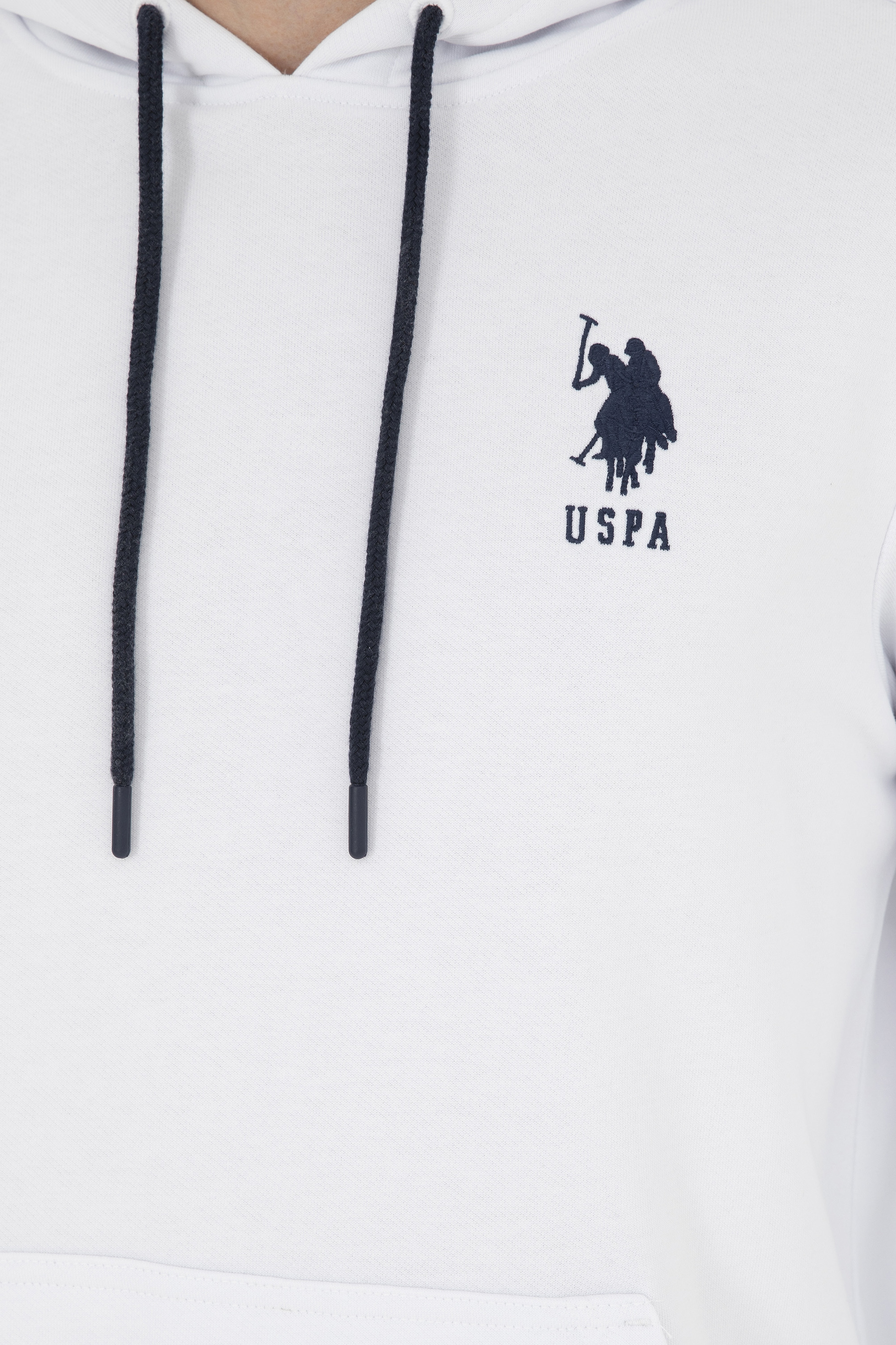 Erkek Beyaz Basic Sweatshirt - Image 7
