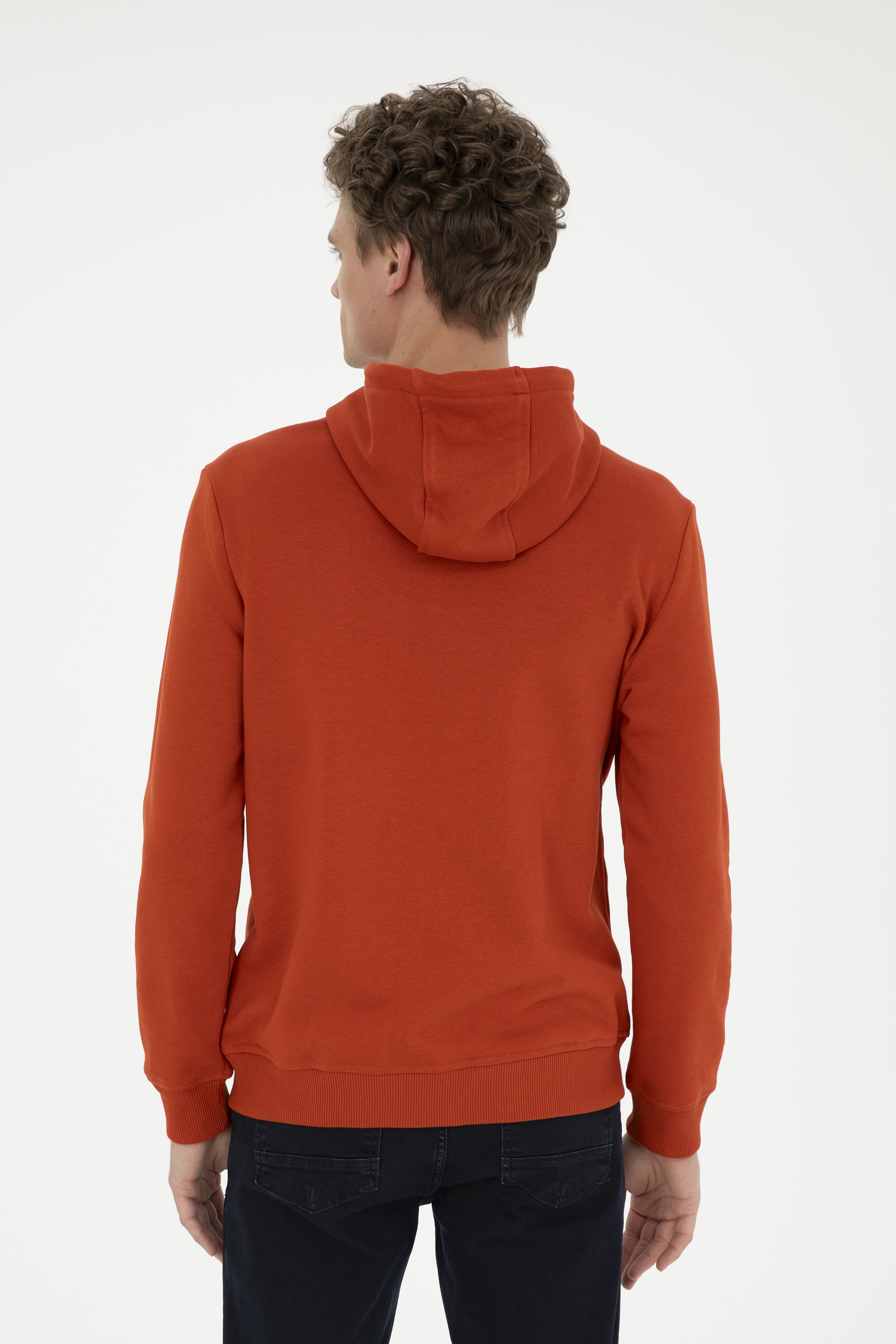 Erkek Kiremit Basic Sweatshirt