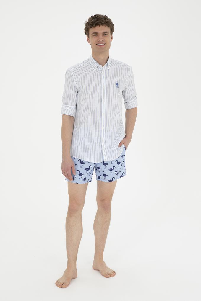 Erkek Açık Mavi Deniz Şortu