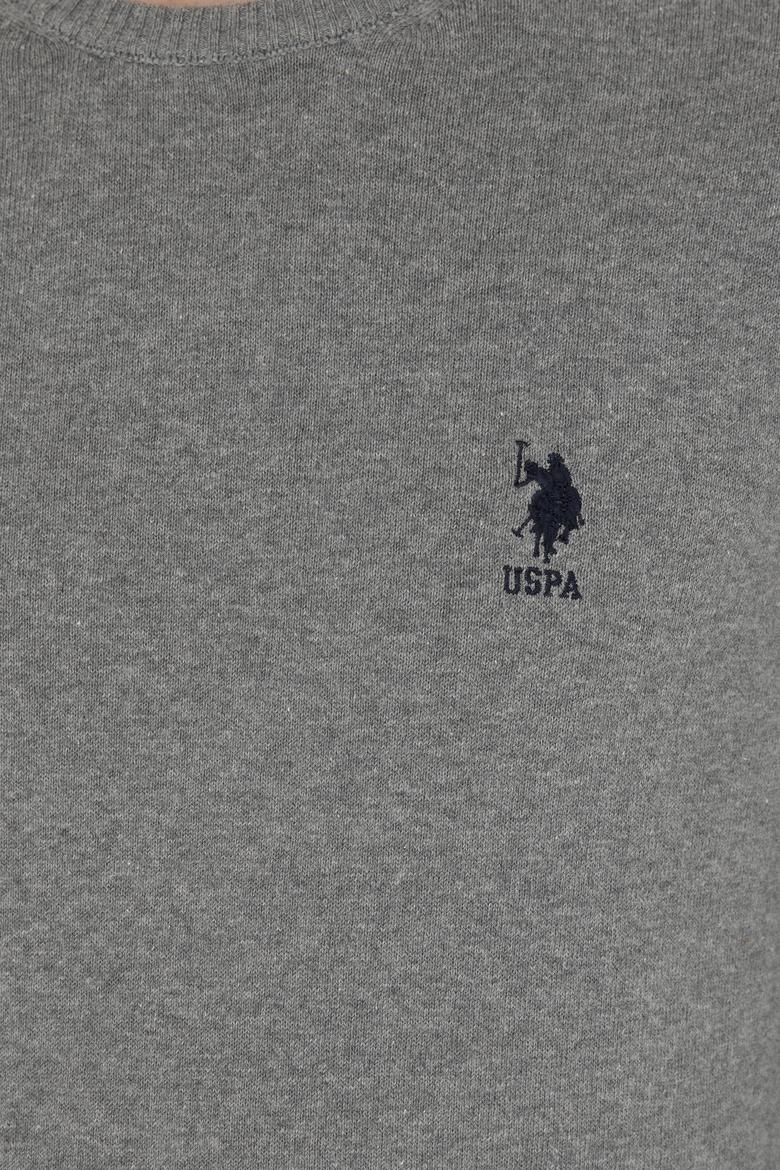 Erkek Gri Melanj Bisiklet Yaka Kazak - 50269005106