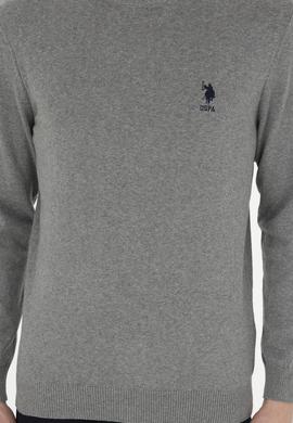 Erkek Gri Melanj Bisiklet Yaka Kazak - 50269005106