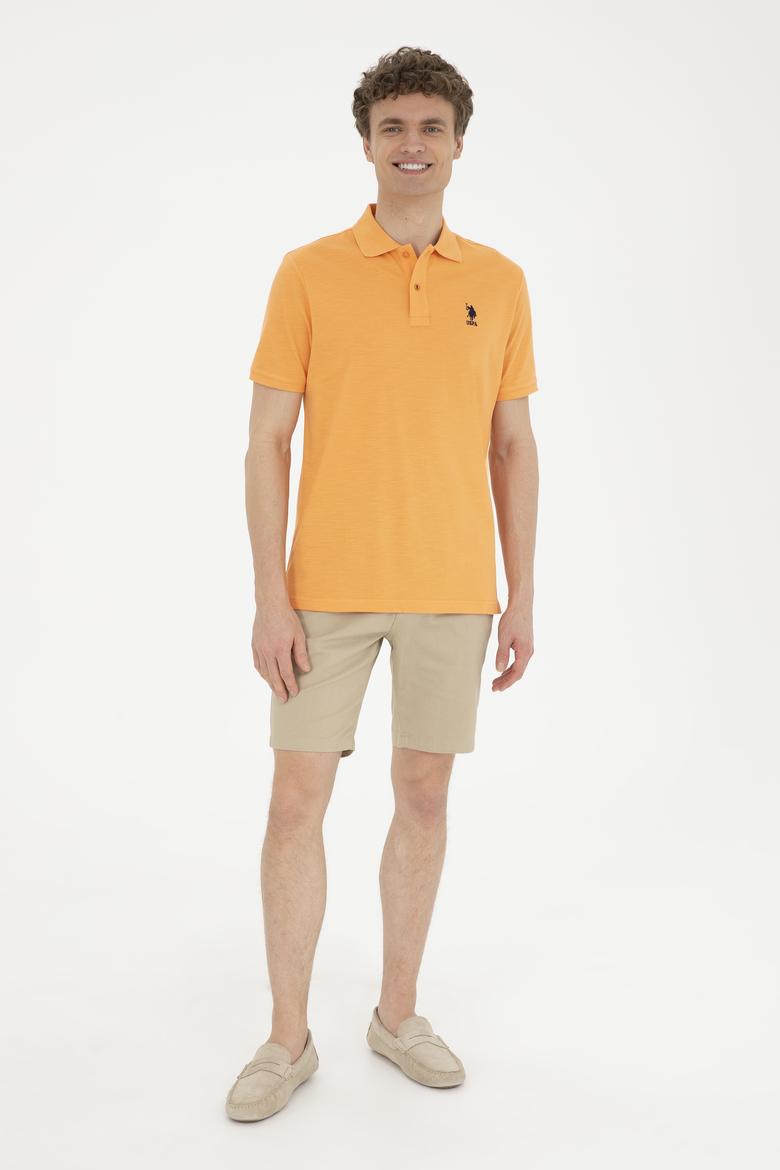 Erkek Turuncu Polo Yaka Tişört - 50263520053