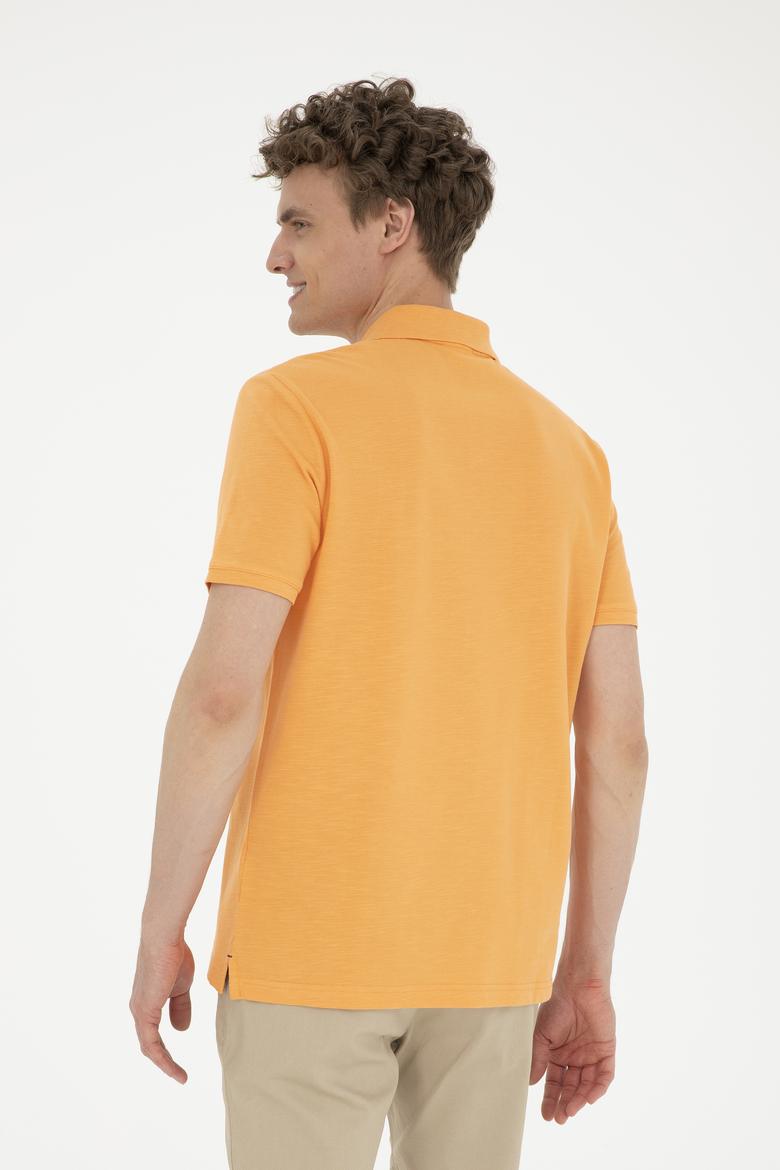 Erkek Turuncu Polo Yaka Tişört - 50263520053