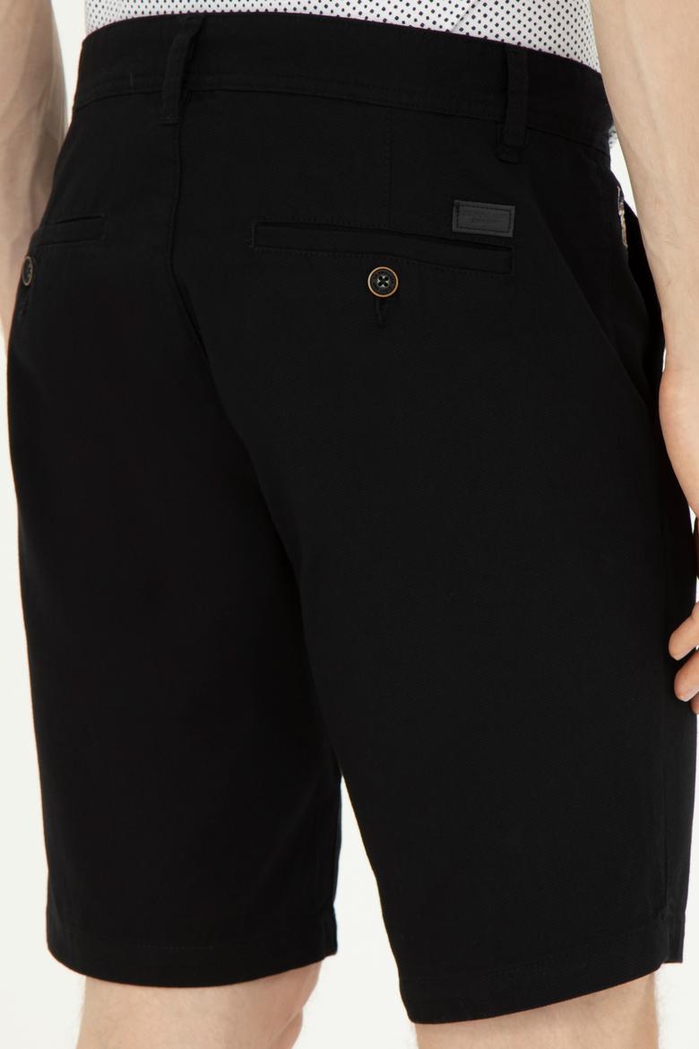 Erkek Siyah Dokuma Şort - 50283928113