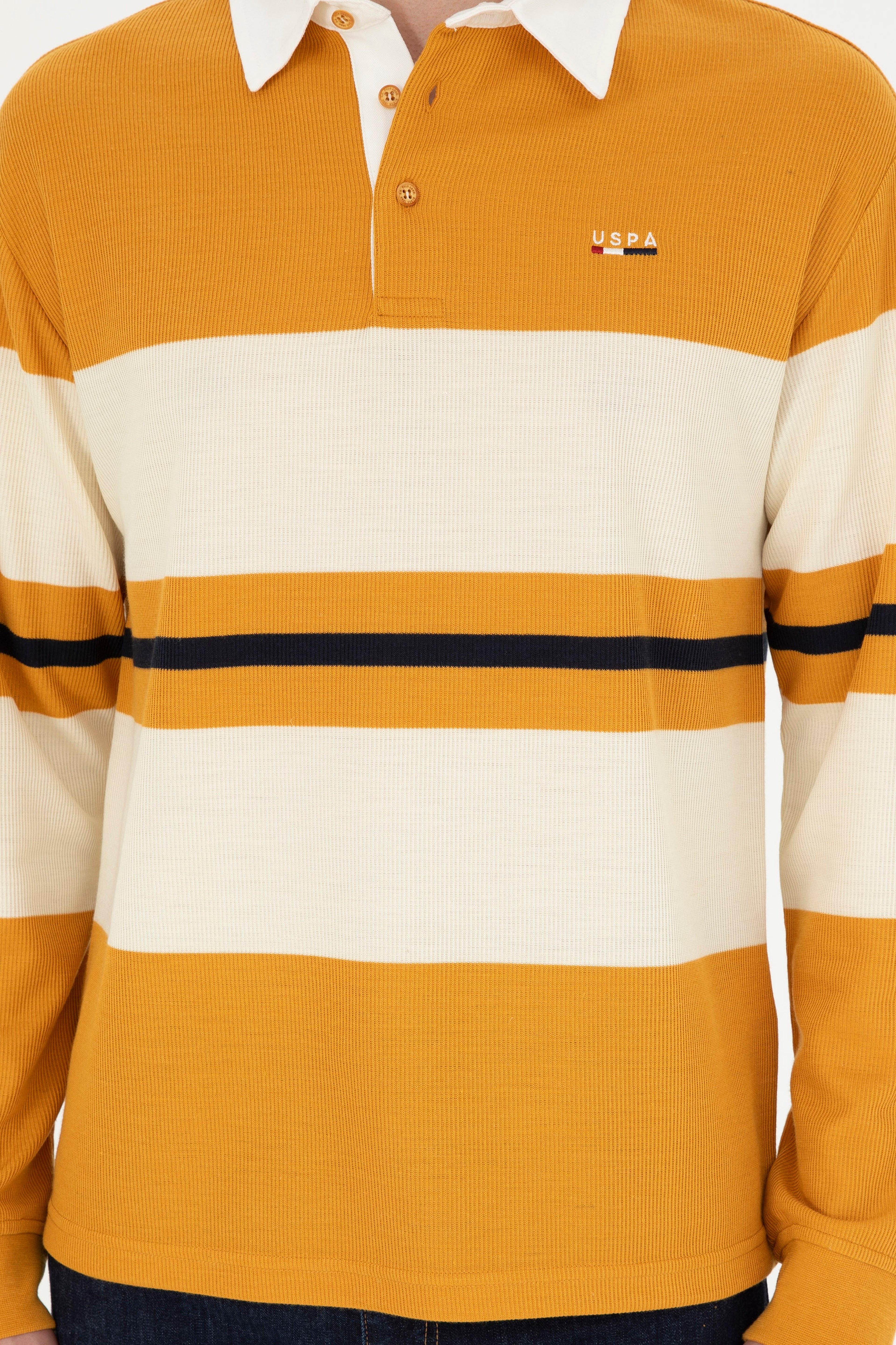 Erkek Hardal Sweatshirt - Image 6