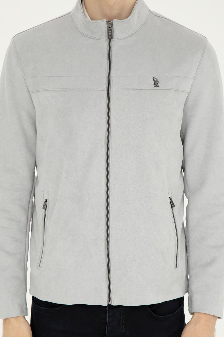 Erkek Gri Deri Ceket - 50289046009