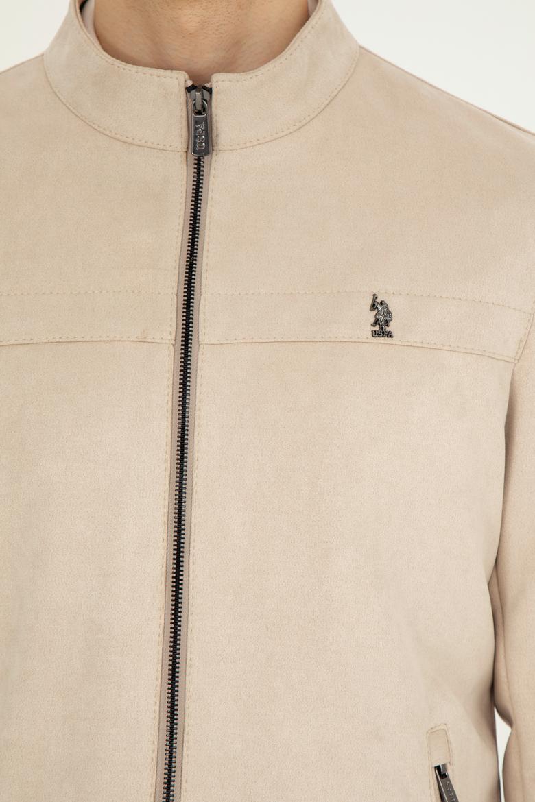 Erkek Bej Deri Ceket - 50289046018