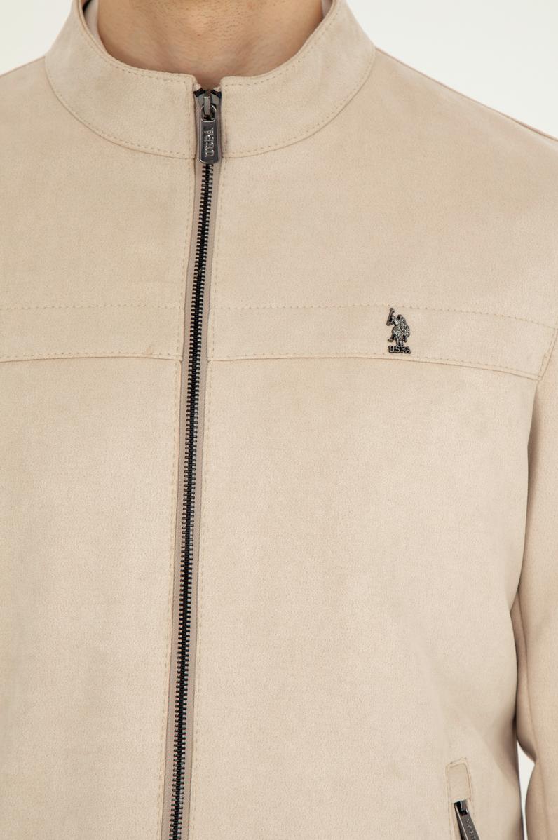 Erkek Bej Deri Ceket