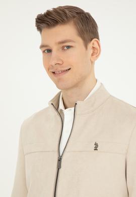 Erkek Bej Deri Ceket - 50289046018