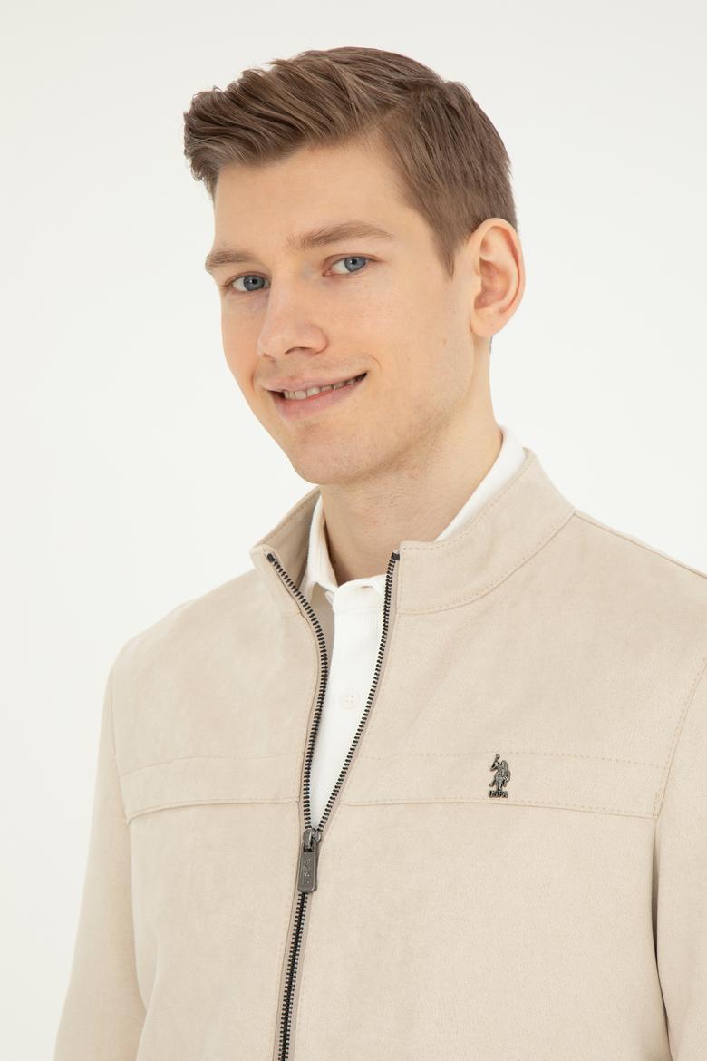 Erkek Bej Deri Ceket - 50289046018