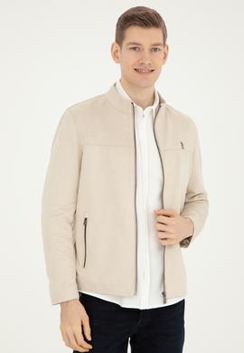 Erkek Bej Deri Ceket - 50289046018