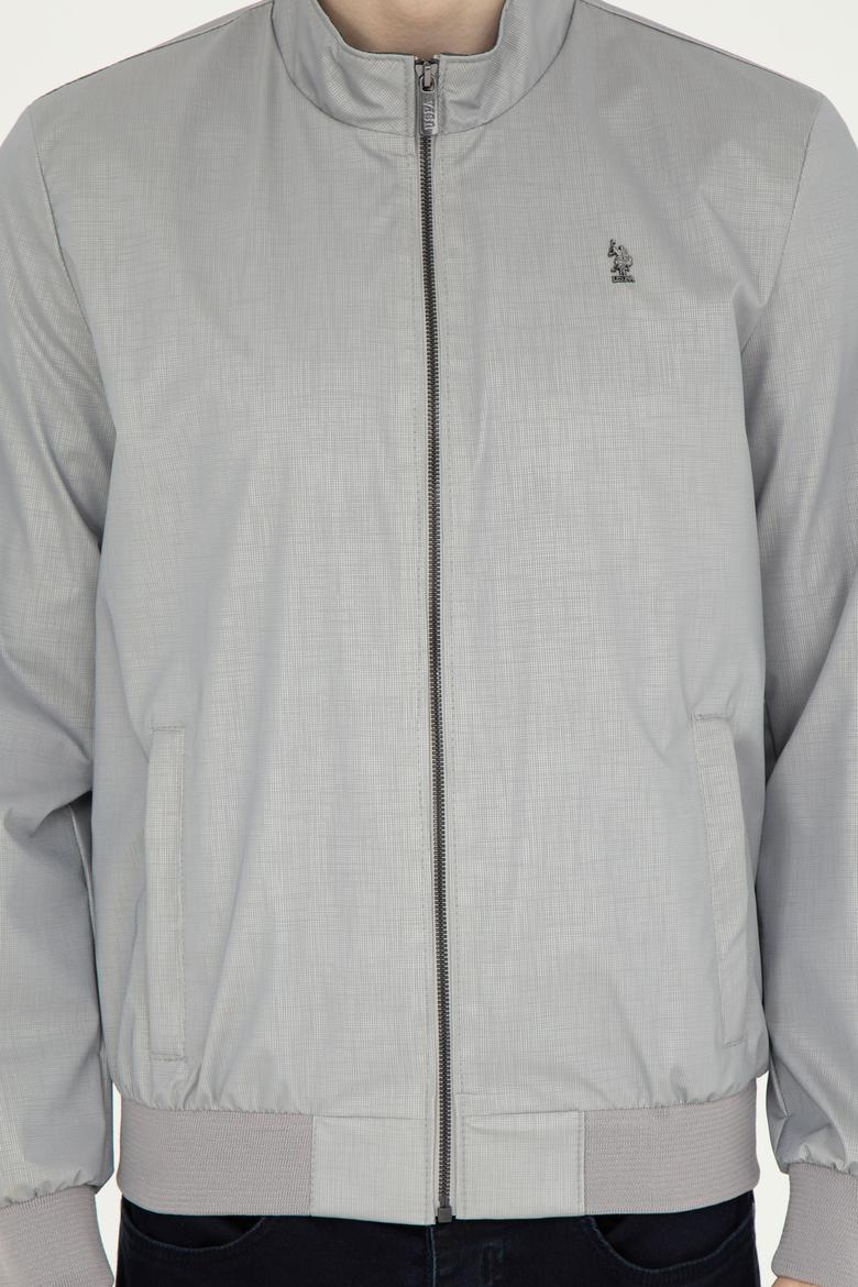 Erkek Gri Deri Ceket - 50289047010