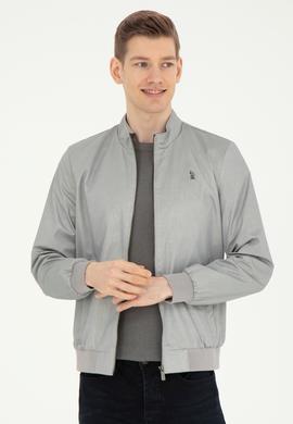 Erkek Gri Deri Ceket - 50289047010