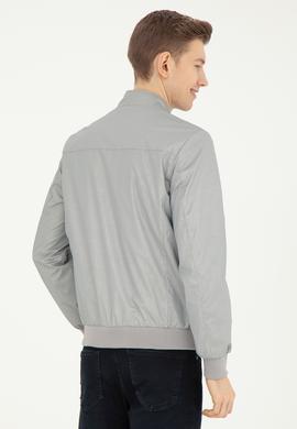 Erkek Gri Deri Ceket - 50289047010