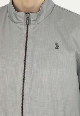 Erkek Gri Deri Ceket - 50289047010