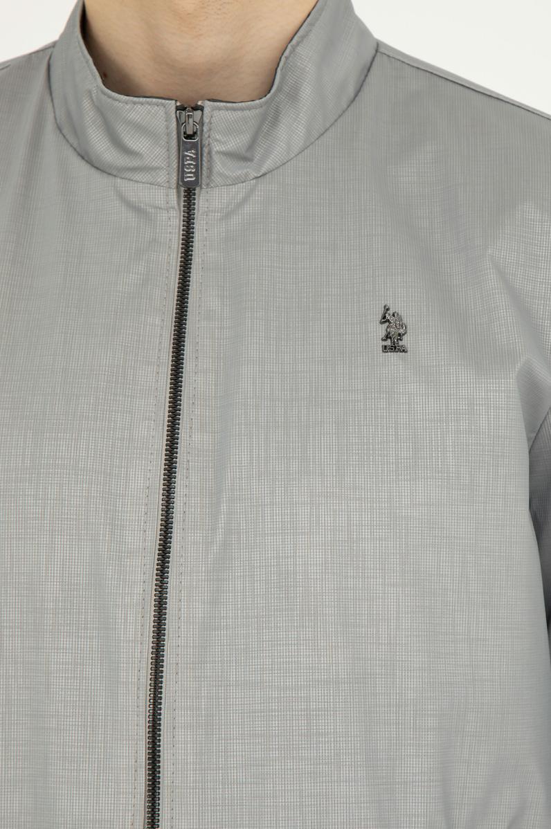 Erkek Gri Deri Ceket