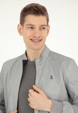 Erkek Gri Deri Ceket - 50289047010